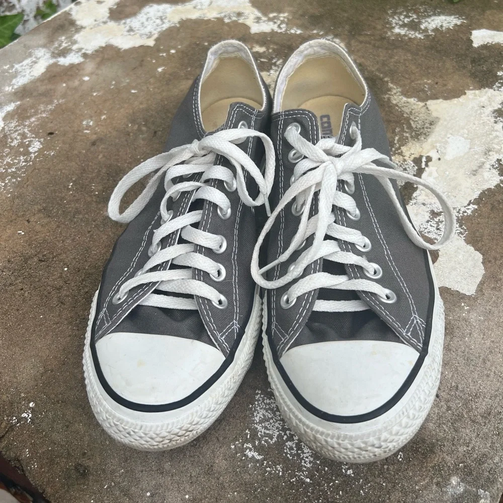 Converse Shoes M9/W11 All Star Casual Lace Up Sneakers 1J794 Grey Textile - Picture 2 of 8